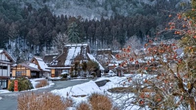 美山かやぶきの里, 冬, 雪景色, 日本の田舎